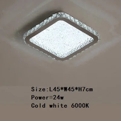 Crystal Round Ceiling Lamp Elegant LED Lighting for Bedroom & Living Room