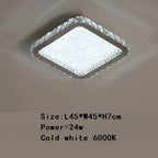 Crystal Round Ceiling Lamp Elegant LED Lighting for Bedroom & Living Room