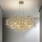Sun Crystal Chandelier for Elegant Living Room & Lobby Lighting