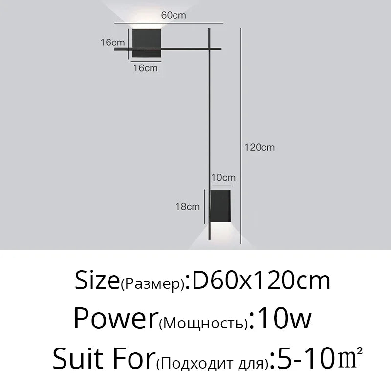 Modern Long Strip Wall Light for Living Room Hotel Bedside Stairs Fixtur