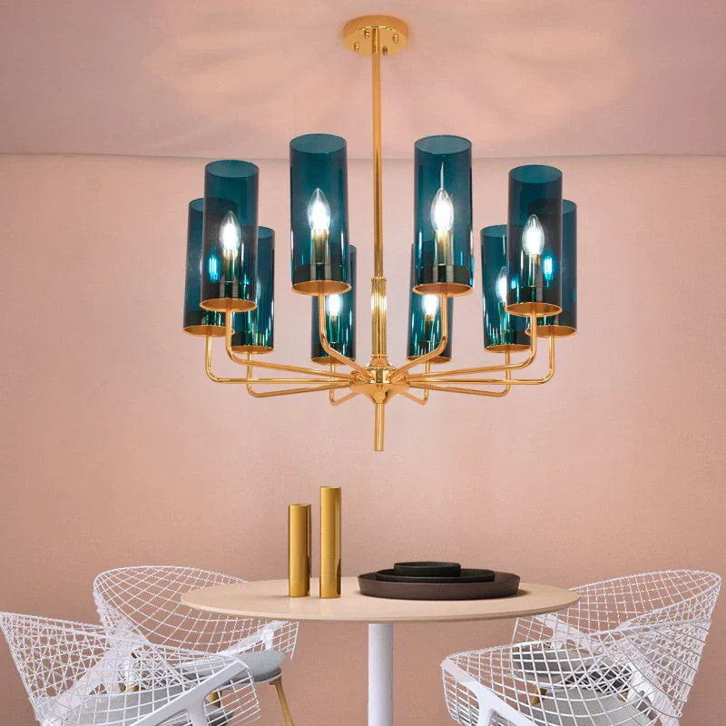 American Lustre Glass Chandelier LED Pendant Light Fixture