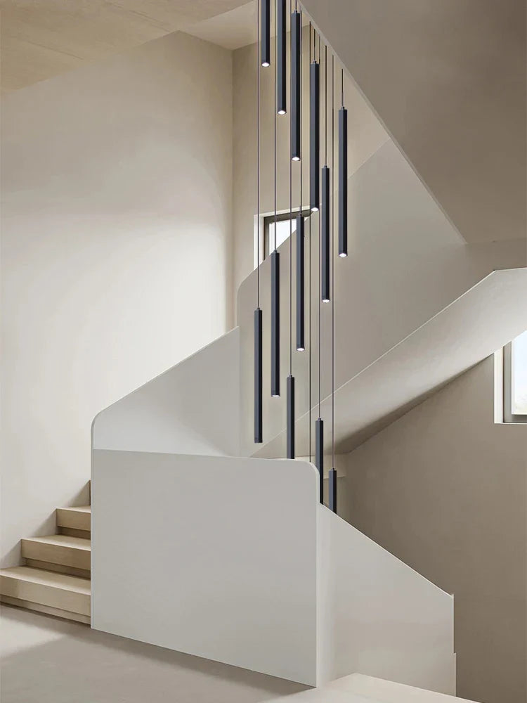 LED Chandelier Stairs Pendant Ceiling Lamp for Hotel Lobby Decor