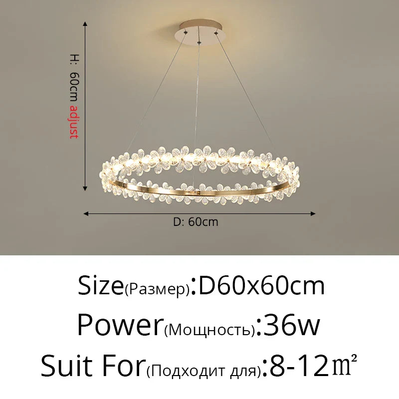 Crystal LED Chandelier for Home Decor & Luxury Lighting