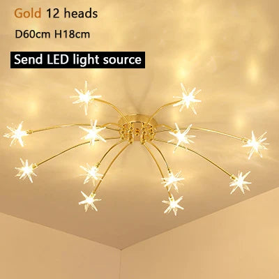 Nordic Sky Star Ceiling Lamps Modern Chandeliers Romantic Bedroom Children's Room Lighting