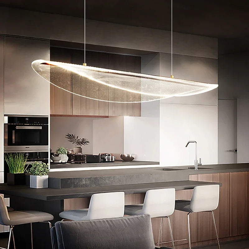 Modern Minimalist Acrylic LED Chandelier for Home Decor and Indoor Lighting