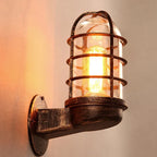 Iron Cage Guard Wall Sconce Vintage Retro Industrial Loft Wall Lamp