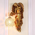 Nordic Mermaid Resin Wall Lamp LED Creative Decor for Living Room and Bedroom