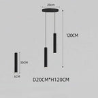 Black LED Crystal Staircase Chandelier: Modern Nordic Design, Creative Island Hanging Lamp