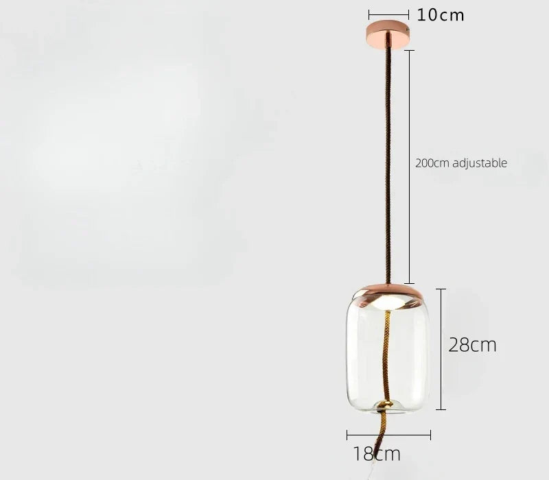 Glass LED Chandeliers for Living Room Bedroom Kitchen Pendant Lamp