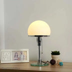 Nordic Glass Desk Lamp - Retro Milk White Bedroom Living Room Lighting