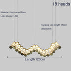 Golden Chandelier LED Dimming Light for Modern Living Room & Bedroom