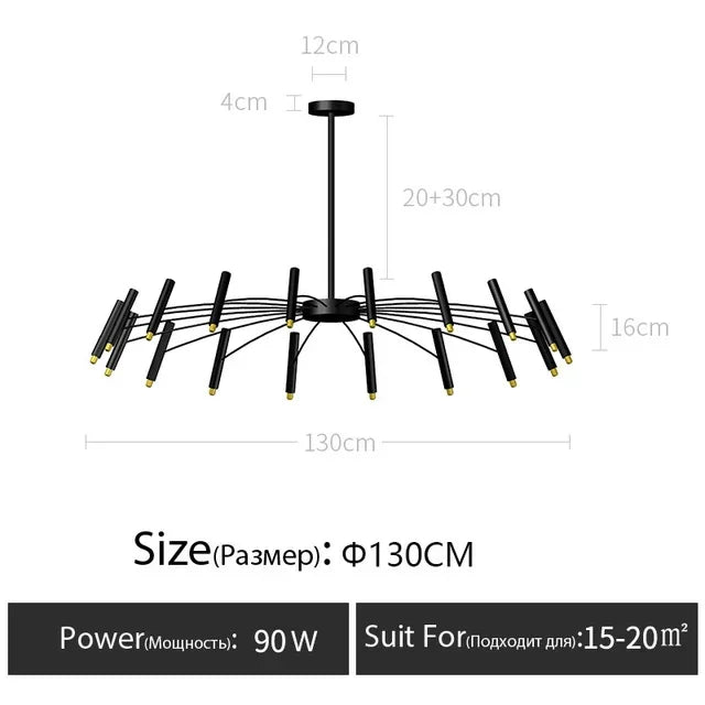 Nordic Modern Chandelier Minimalist Ceiling Light for Living Room Bedroom Dining Home