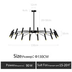 Nordic Modern Chandelier Minimalist Ceiling Light for Living Room Bedroom Dining Home