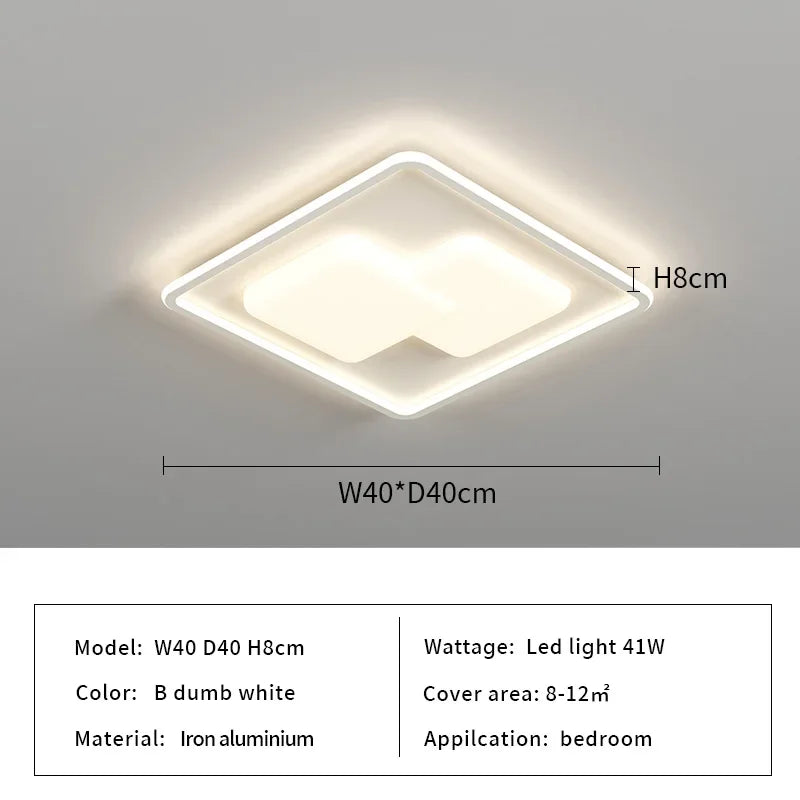 Nordic Minimalism Smart LED Ceiling Light for Modern Home Decor