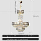 Crystal Chandelier: Postmodern Multi-layer Luxury for Villa, Hotel Lobby, and Living Room