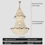 Crystal Chandelier: Elegant European Luxury Lighting for Living Room, Restaurant, and Bedroom
