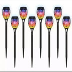 Solar Flame Torch Lights - Waterproof Outdoor Garden Decoration - 5 Color Options