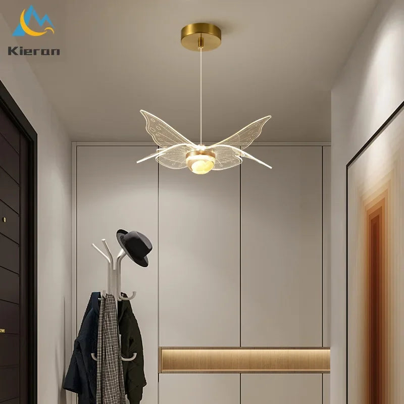 Butterfly LED Chandelier: Nordic Modern UFO Pendent Lamp for Home Decor