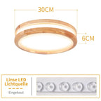 Wood LED Ceiling Lamp Modern Nordic Round Indoor Lighting Home Decor Fixture