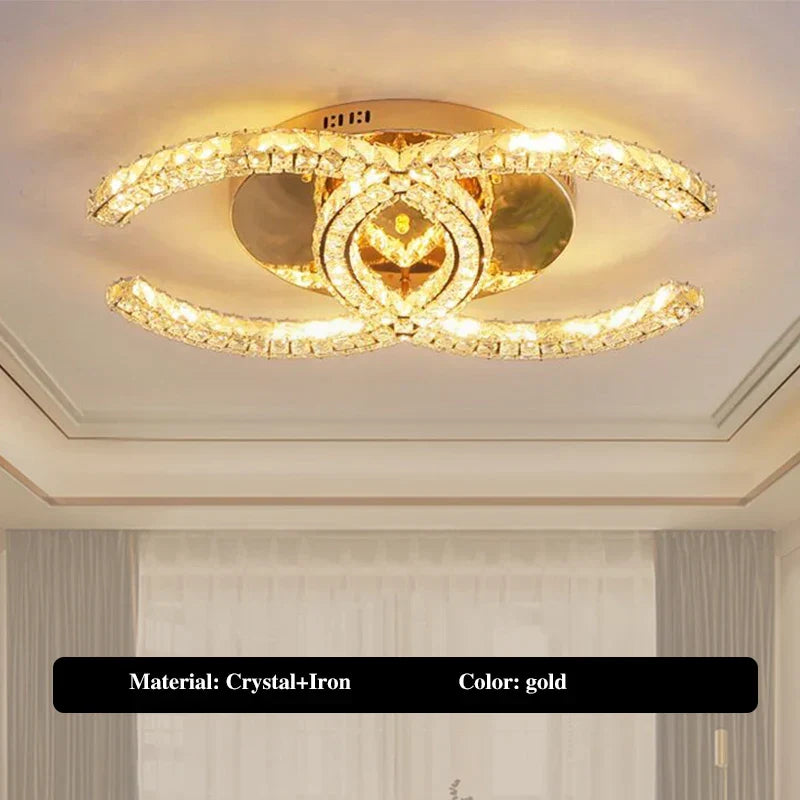 Modern LED Crystal Chandelier for Bedroom, Dining, Living Room Lighting