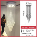 LED Crystal Staircase Chandelier: Elegant Lighting for Home, Hotel, and Restaurant