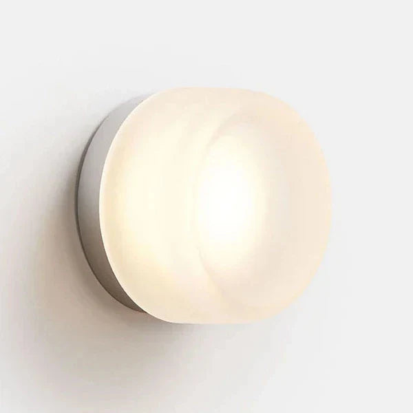 Round Glass LED Wall Sconce for Indoor Outdoor Lighting Décor