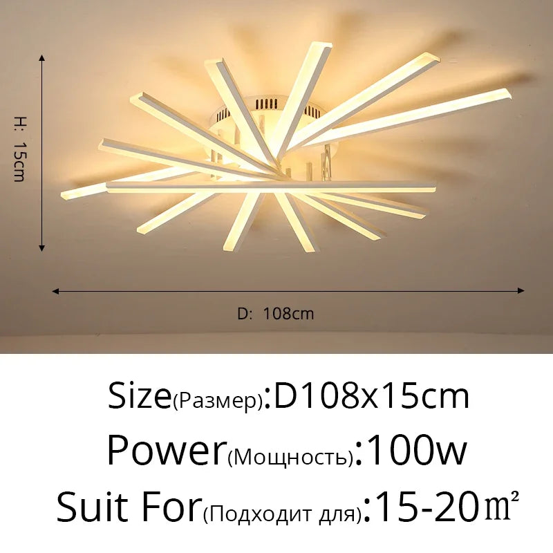 Modern LED Ceiling Chandelier Indoor Lighting for Living Room Bedroom, Lustre Lights