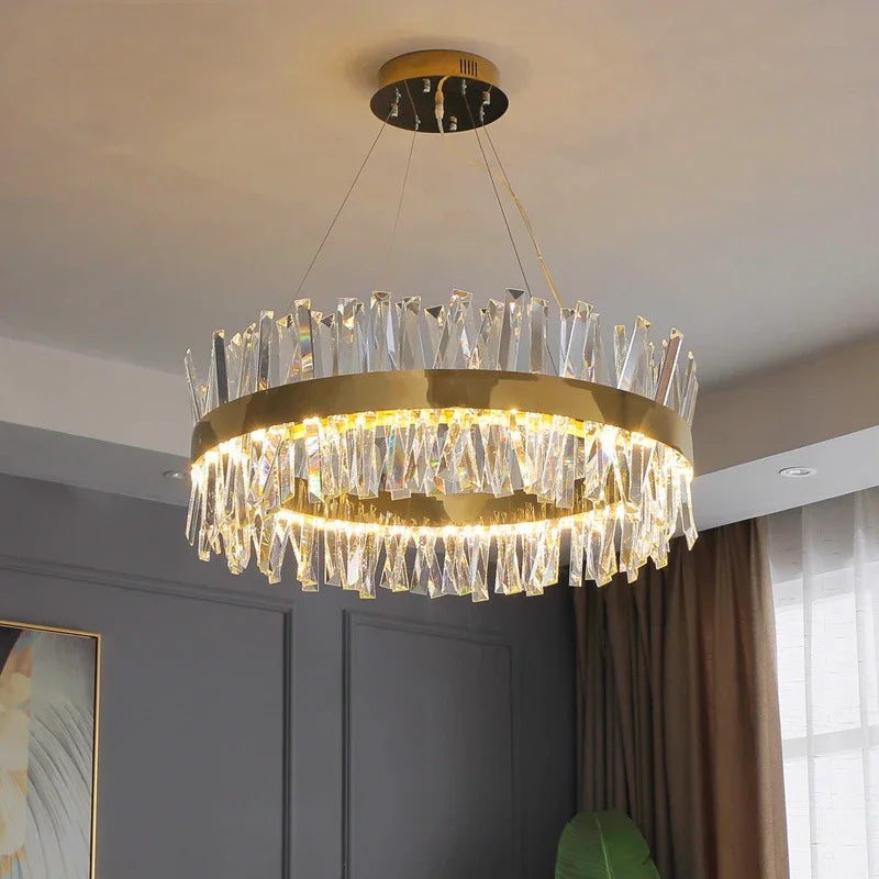 Luxury LED Crystal Chandelier for Living Room & Restaurant Décor