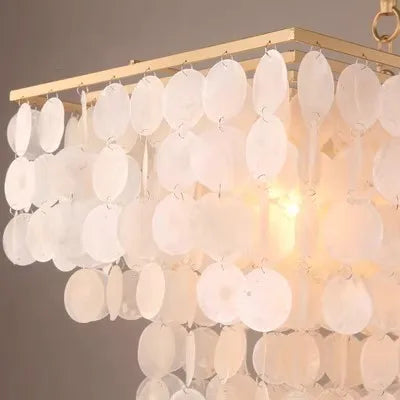 Modern Scandinavian Shell Chandelier for Dining & Living Room