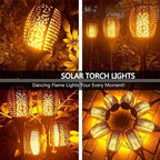 Solar Flame Torch Lights - Waterproof Outdoor Garden Decoration - 5 Color Options