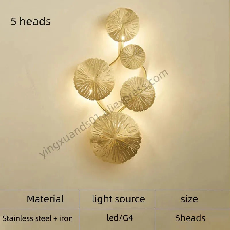 Iron Wall Sconce LED Light Fixture for Bedroom & Living Room