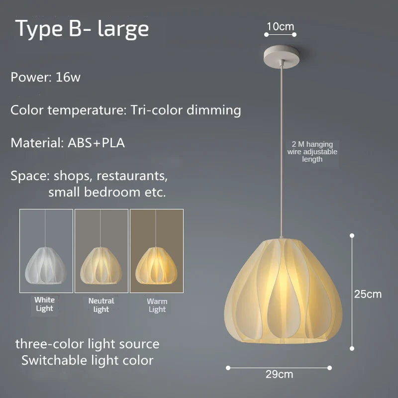 Modern 3D Print Ceiling Chandelier for Living Room & Restaurant Dining Décor