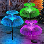 Solar Jellyfish Lawn Lights - Outdoor Fiber Optic Decor for Patio & Yard