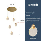 Crystal Spiral Chandelier LED Modern Minimalist Staircase Living Room Light