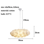 LED Cloud Chandelier: Floating Cotton Cloud Pendant Lamp for Nursery, Living Room, Kids Room