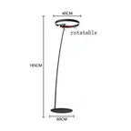 Nordic Ring LED Floor Lamp - Modern Loft Standing Light for Home Decor