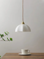 Metal Industrial Pendant Light with Glass Shade for Kitchen Office Dining Room