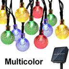 Crystal Fairy Solar String Lights: 8 Modes Waterproof Outdoor Patio Decor.