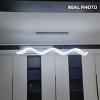 Nordic Wave Acrylic LED Chandelier Dining Room Pendant Lights