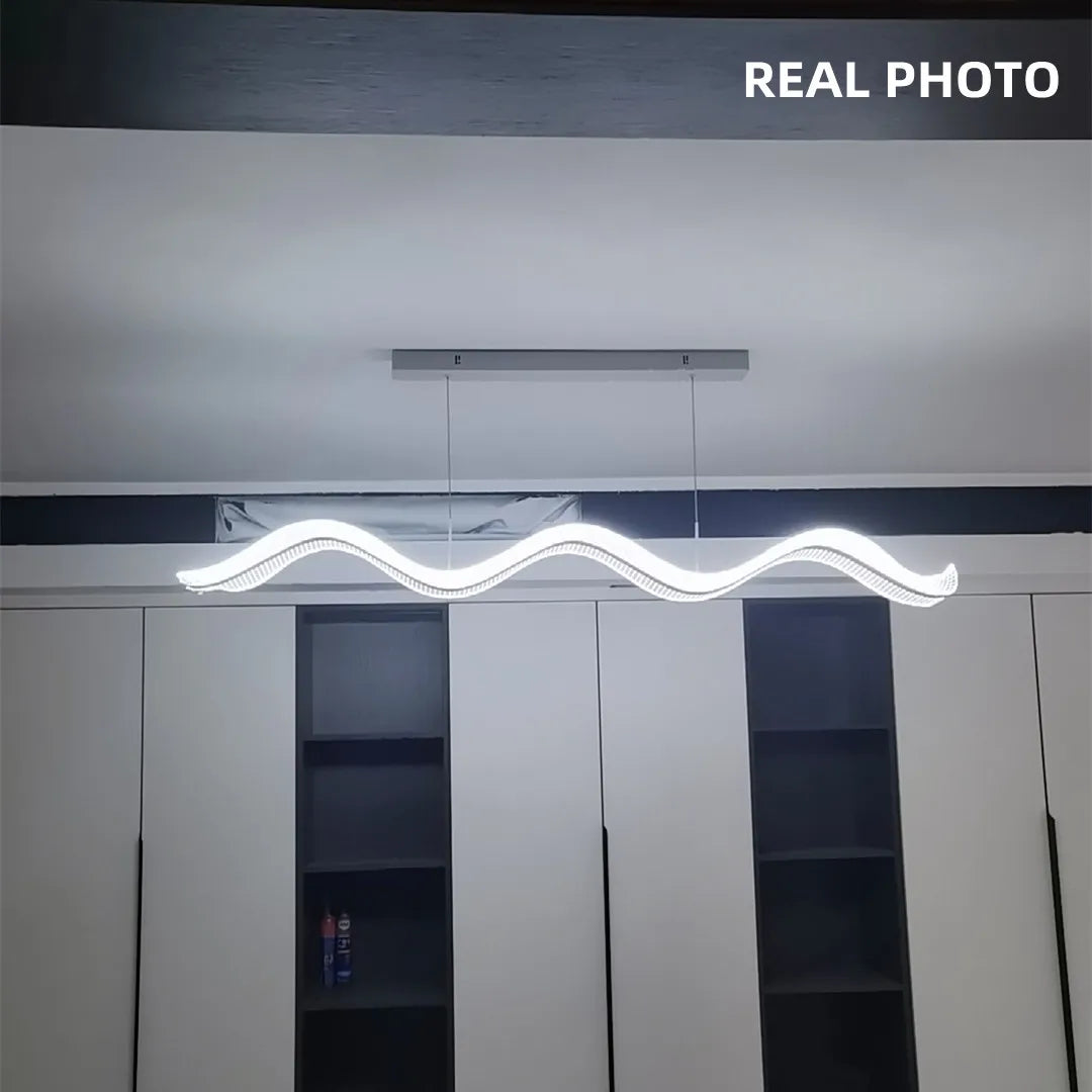 Nordic Wave Acrylic LED Chandelier Dining Room Pendant Lights