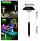 Solar Pathway Lights: RGB Color Outdoor Landscape Lighting for Yard, Garden, Walkway