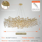 Sun Crystal Chandelier for Elegant Living Room & Lobby Lighting