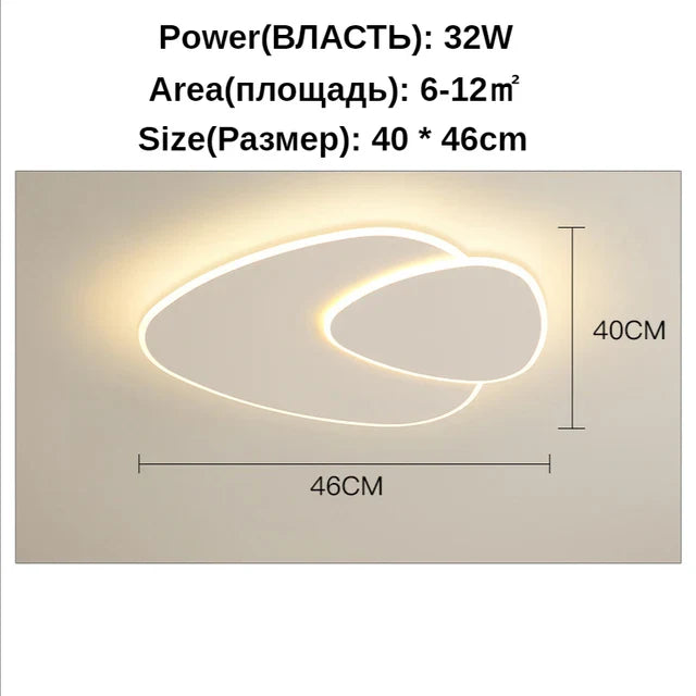 Modern Minimalist Ceiling Light with Remote Control for Living Room Dining Room