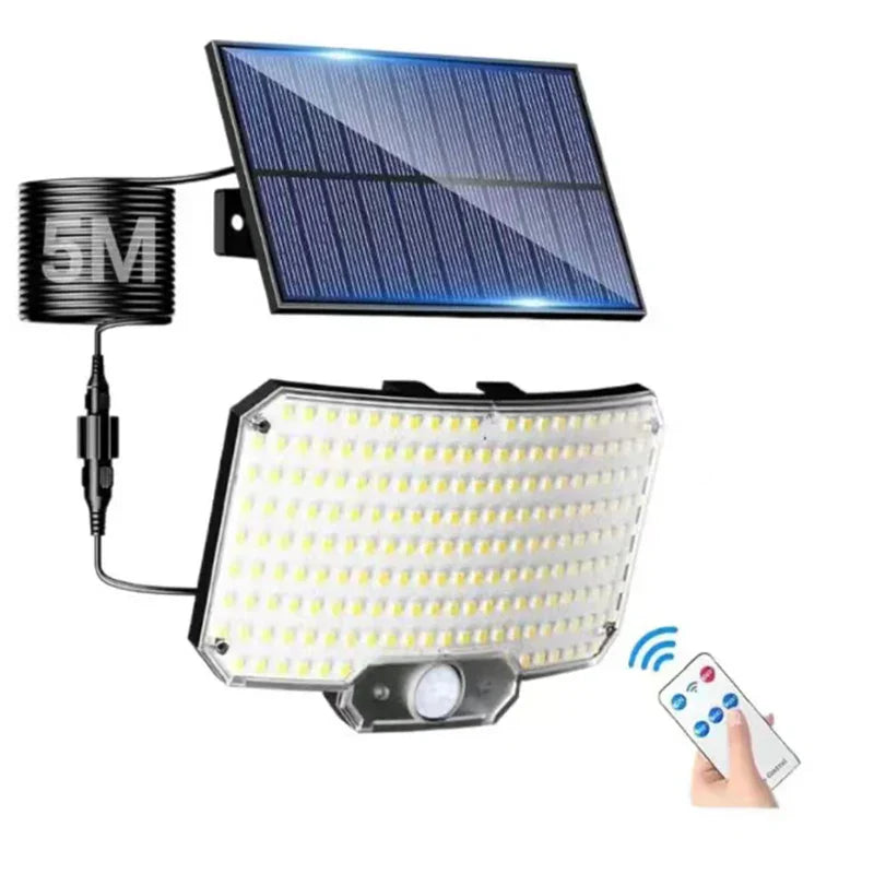 Super Bright Solar Motion Sensor LED Wall Lamp 3 Mode Waterproof Garden Light