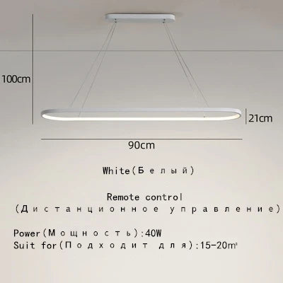 Designer Oval LED Pendant Lamp for Living, Dining, Restaurant, Bedroom Lighting