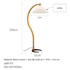 Solid Wood LED Floor Lamp for Living Room Bedroom Study Decor
