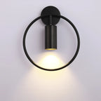Brass Gold Ring Adjustable LED Wall Sconce Light for Home Hotel Corridor