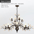Crystal Chandelier: Modern LED Pendant Lamp for Living, Dining, Bedroom, Kitchen. Vintage American Style.