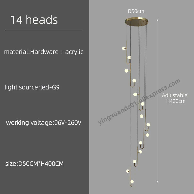 Modern Revolving LED Ceiling Chandelier | Creative Hanging Pendant | Stylish Ceiling Lighting