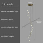 Modern Revolving LED Ceiling Chandelier | Creative Hanging Pendant | Stylish Ceiling Lighting